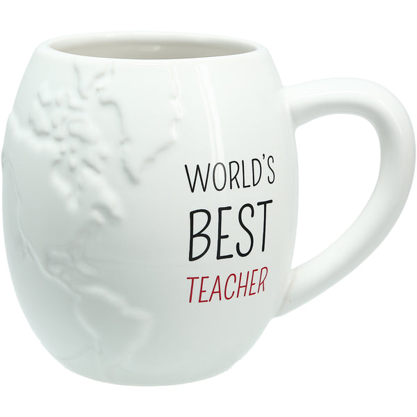 pavilion gift company World's Best Teacher 22 oz Embossed Mug