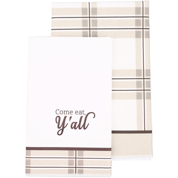pavilion gift company Y'all Tea Towel Gift Set (2 - 19.75" x 27.5")