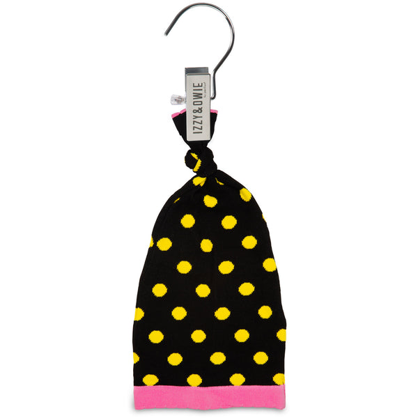 Pavilion Gift Company Yellow And Black Dot 0-12 Month Baby Hat