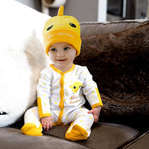Pavilion Gift Company Yellow Mini Monster 0-6 Months Sleeper