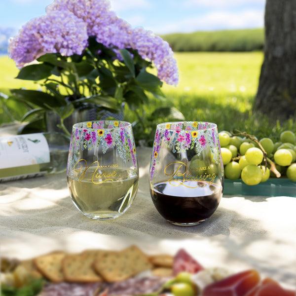 Pavilion Gift Company You Are A Blessing Gift Boxed 17 Oz Stemless Wine Glass