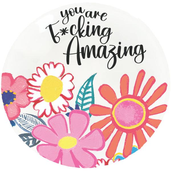 pavilion gift company You Are Amazing 4" Glass Keepsake Dish
