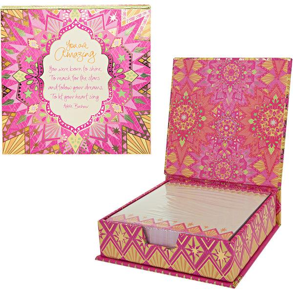 pavilion gift company You Are Amazing 5.25" x 5.25" x 1.75" Note Box