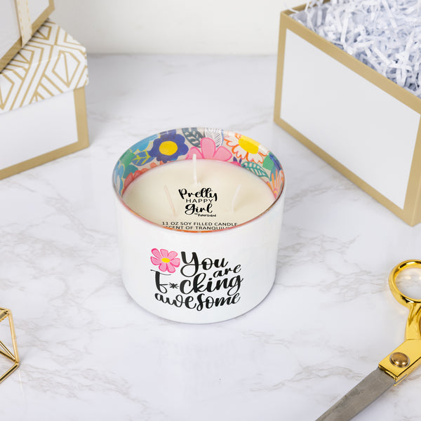 Pavilion Gift Company You Are Awesome 11 Oz - 100% Soy Wax Candle Scent: Tranquility