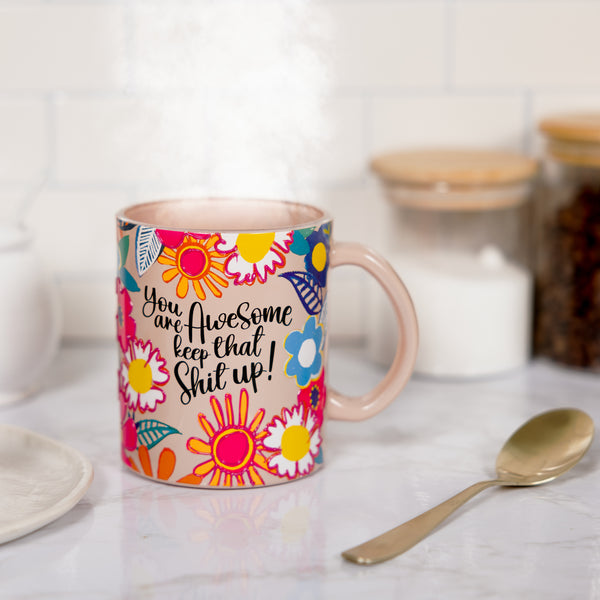 Pavilion Gift Company You Are Awesome 18 Oz Glass Mug