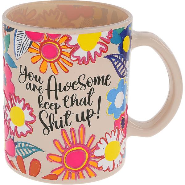 pavilion gift company You Are Awesome 18 oz Glass Mug