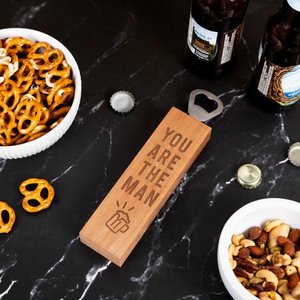 Pavilion Gift Company You Are The Man 2" X 7" Wooden Bottle Opener