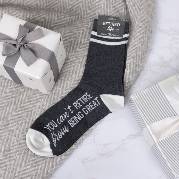 Pavilion Gift Company You Can't Retire S/M Crew Socks