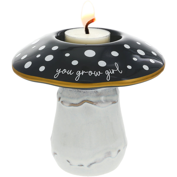 pavilion gift company You Grow Girl 4.75" Mushroom Tealight Holder