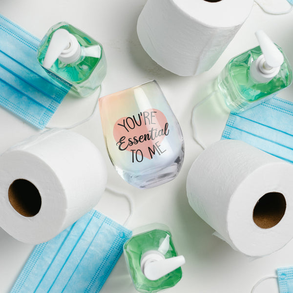 Pavilion Gift Company You're Essential 18 Oz Stemless Wine Glass