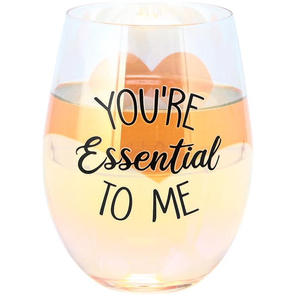 pavilion gift company You're Essential 18 oz Stemless Wine Glass