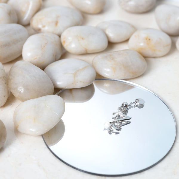 Pavilion Gift Company Z Adjustable Rhodium Plated Monogram Ring