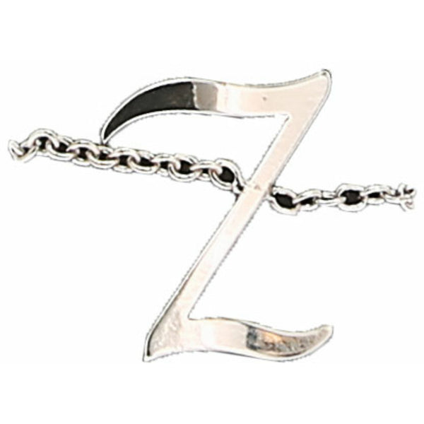 pavilion gift company Z Adjustable Rhodium Plated Monogram Ring