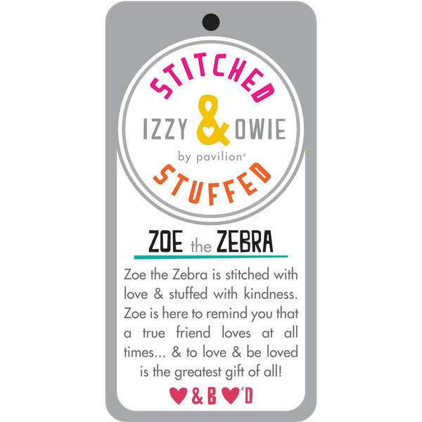 Pavilion Gift Company Zoe The Zebra 16" Zebra Stuffed Animal/Door Stopper