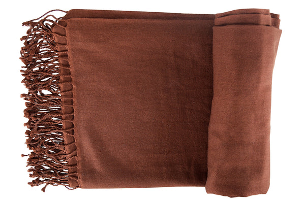 peach couture Brown Luxurious Cashmere Fine Wool Travel Throws Blanket Scarf