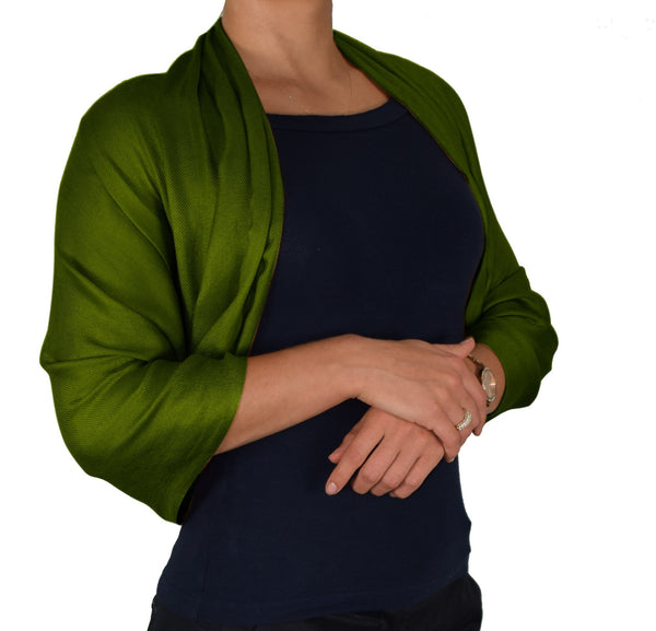 Peach Couture Forest Green Pashmina Shawl Wrap Scarf