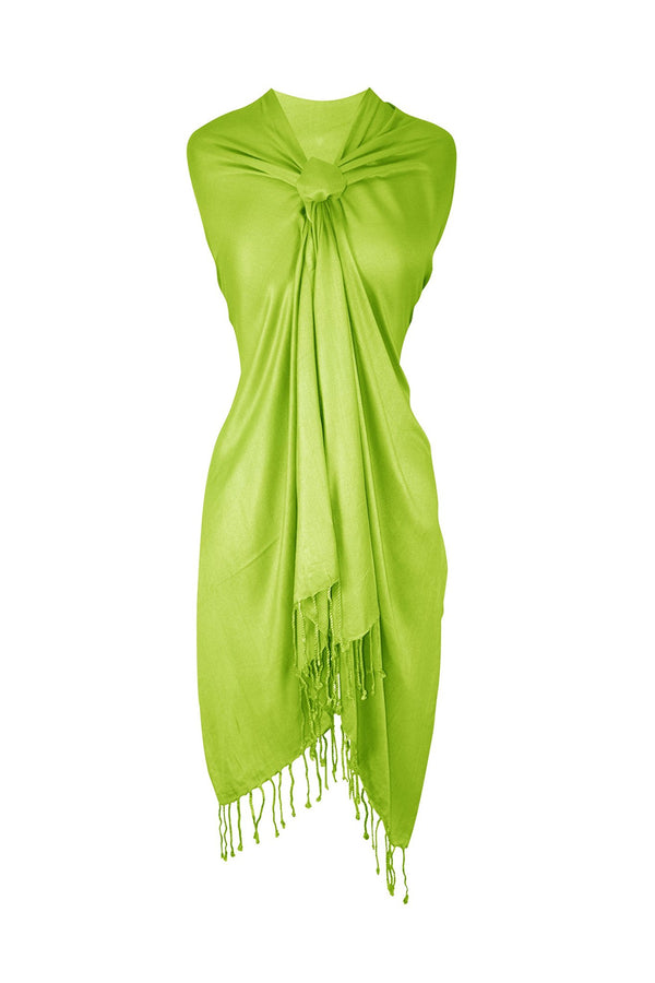 Peach Couture Kelly Green Pashmina Shawl Wrap Scarf
