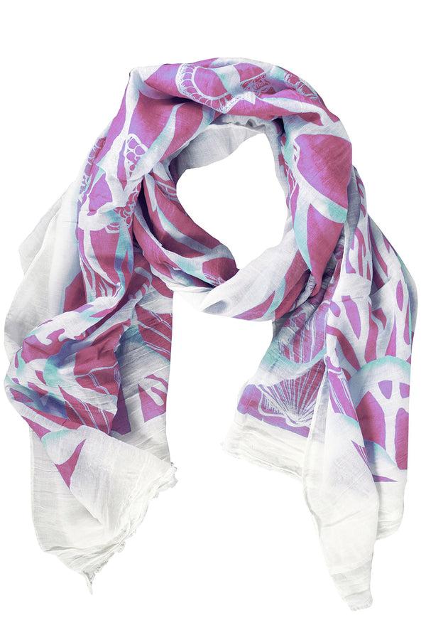 Peach Couture Lightweight Cotton Blend Nautical Scarf