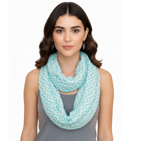 peach couture Lightweight Soft Animal Owl Printed Scarf Shawl (Teal Black)