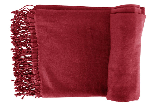 peach couture Maroon Luxurious Cashmere Fine Wool Travel Throws Blanket Scarf