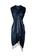 peach couture Midnight Blue Pashmina Shawl Wrap Scarf