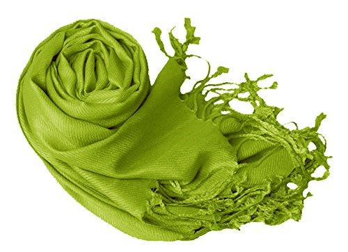 Peach Couture Olive Green Pashmina Shawl Wrap Scarf