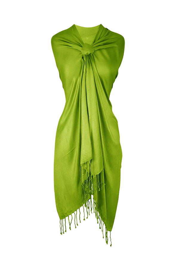 peach couture Olive Green Pashmina Shawl Wrap Scarf