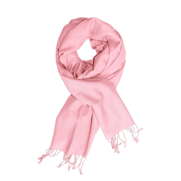 Peach Couture Baby Pink Cashmere & Silk Shawl