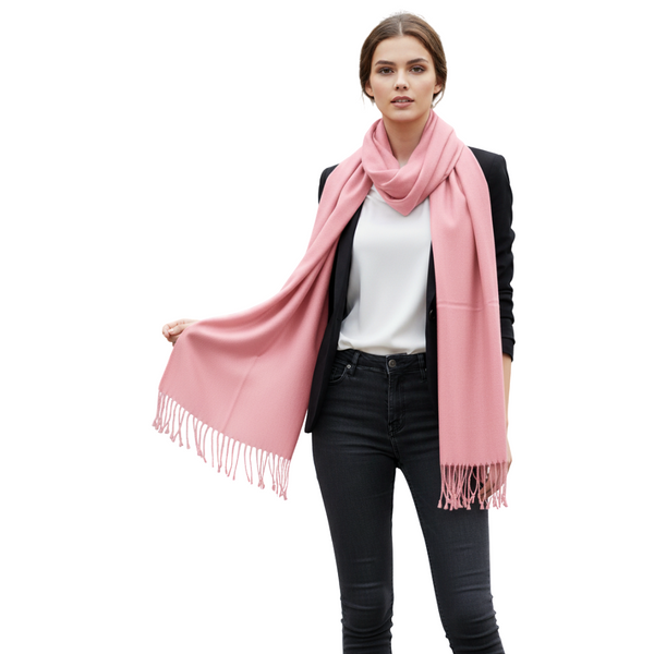 peach couture Baby Pink Cashmere & Silk Shawl