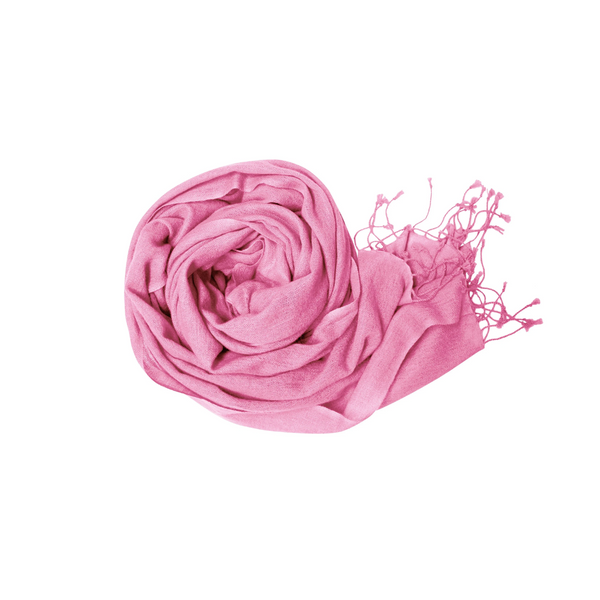 Peach Couture Baby Pink Pure Pashmina Wool Shawl