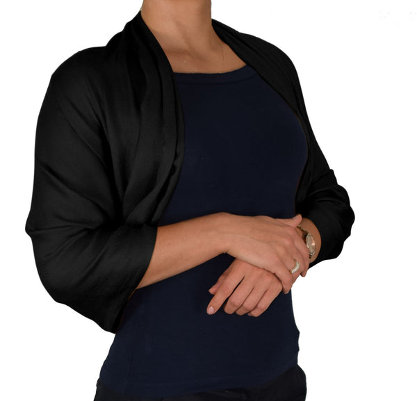 Peach Couture Black Pashmina Shawl Wrap Scarf