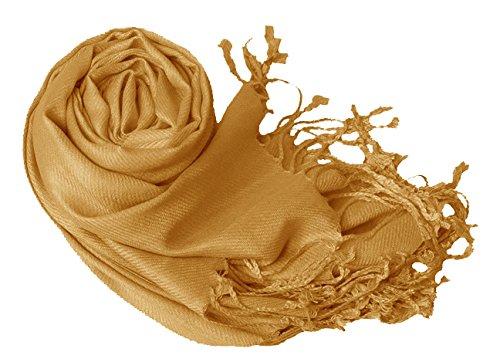 Peach Couture Brown Pashmina Shawl Wrap Scarf