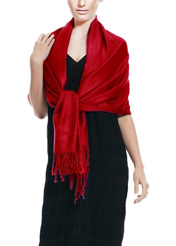 peach couture Cranberry Pashmina Shawl Wrap Scarf