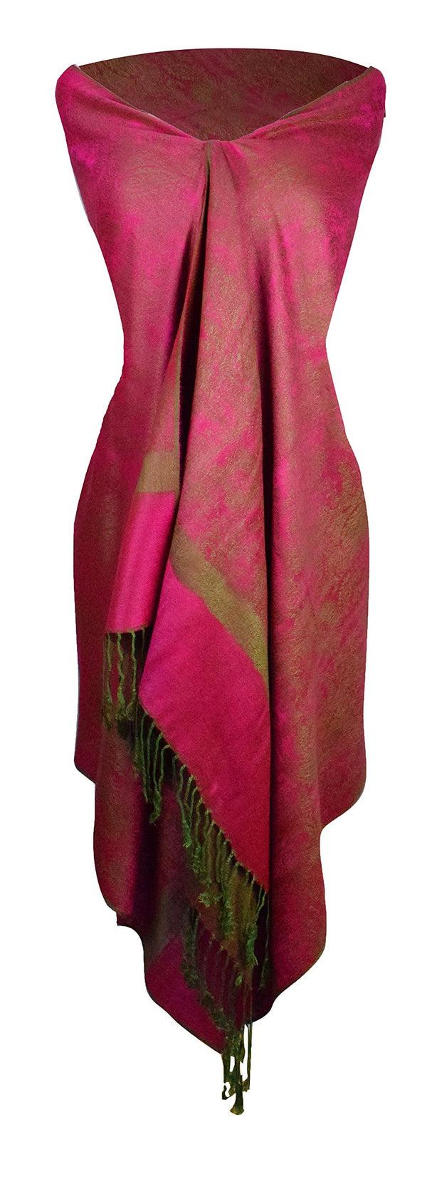 Peach Couture Peach Couture Elegant Vintage Jacquard Paisley Feel Shawl Wrap Scarf