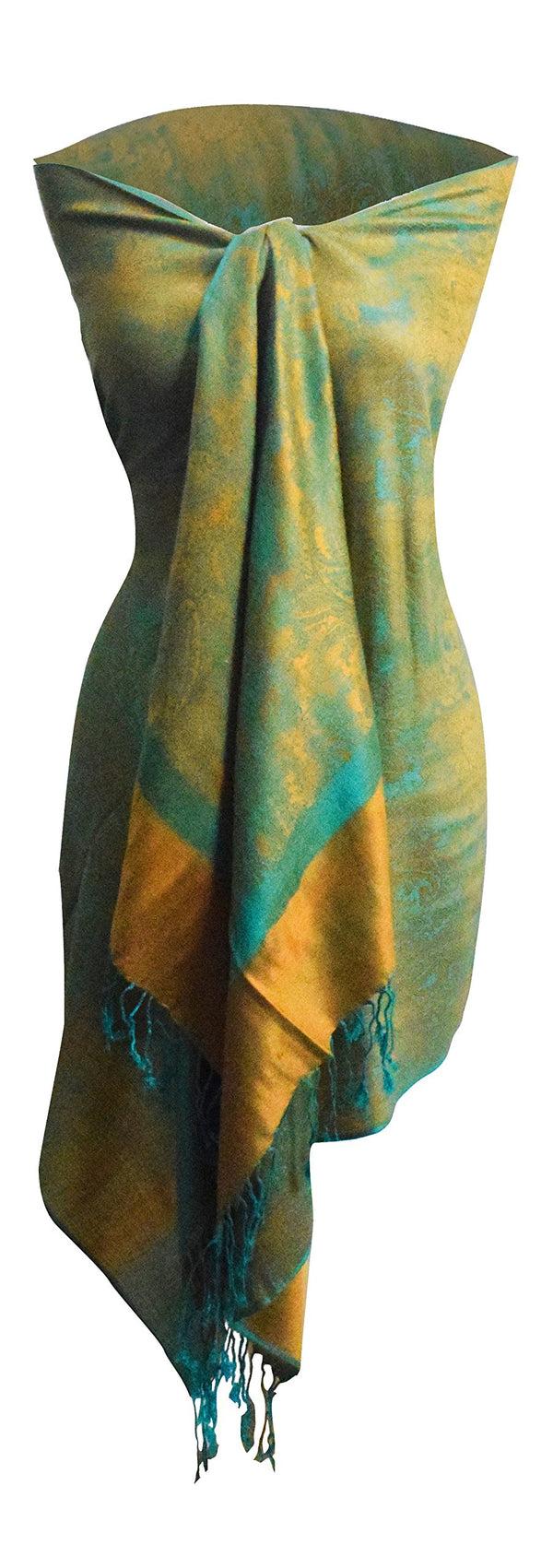 peach couture Peach Couture Elegant Vintage Jacquard Paisley Feel Shawl Wrap Scarf