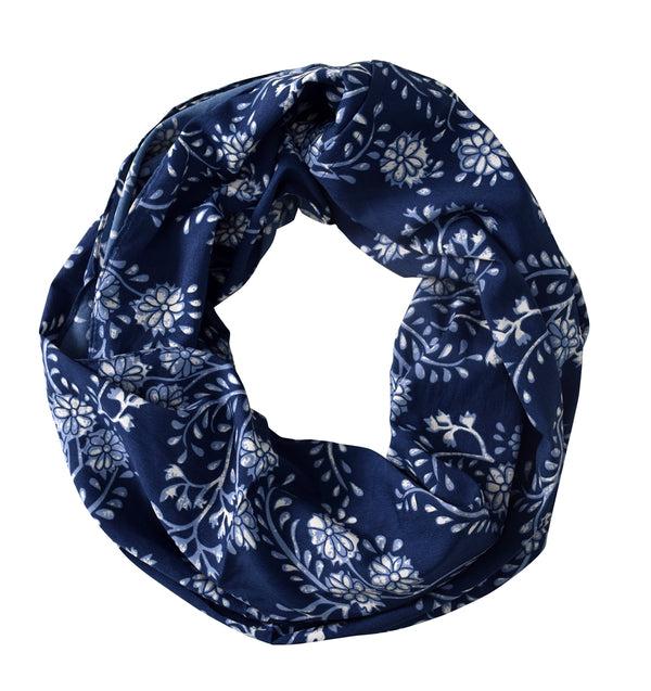 Peach Couture Peach Couture Exclusive Floral Print Vintage Infinity Loop Scarf