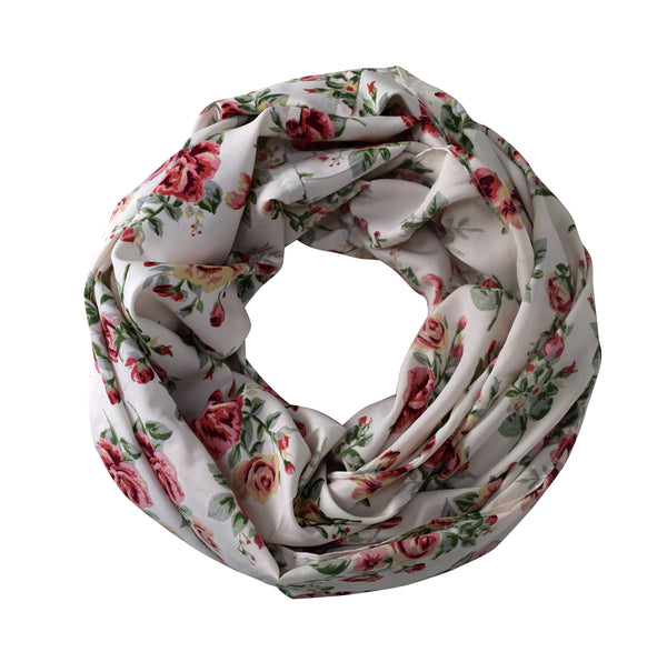 peach couture Peach Couture Exclusive Floral Print Vintage Infinity Loop Scarf
