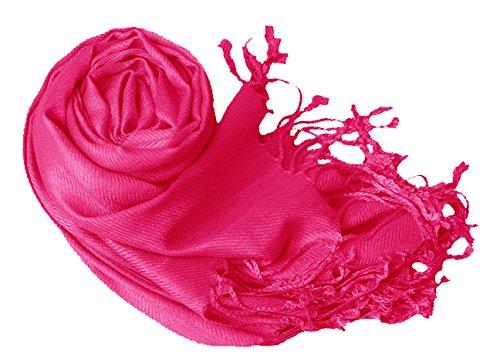 Peach Couture Fuchsia Pashmina Shawl Wrap Scarf