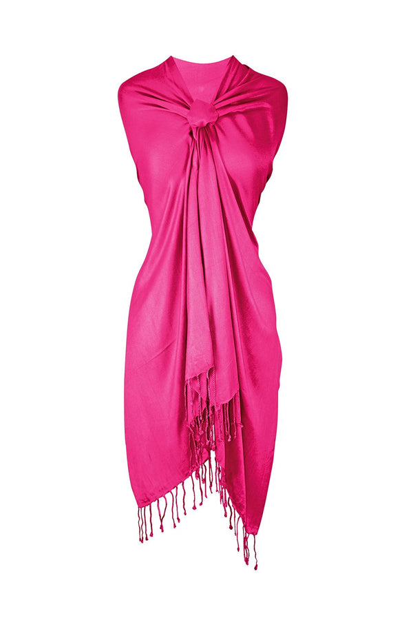 peach couture Fuchsia Pashmina Shawl Wrap Scarf