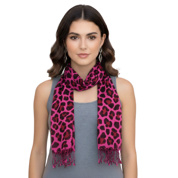 peach couture Giraffe Print Animal Pashmina Shawl