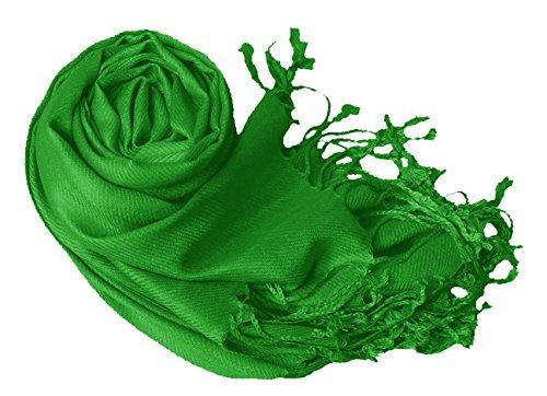Peach Couture Green Pashmina Shawl Wrap Scarf
