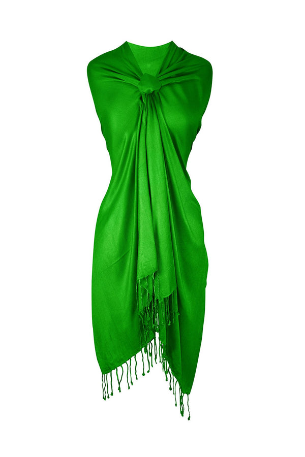 peach couture Green Pashmina Shawl Wrap Scarf