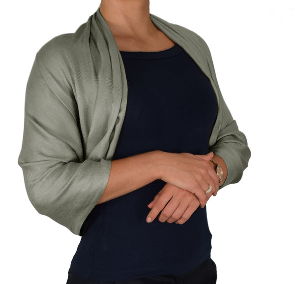 Peach Couture Grey Pashmina Shawl Wrap Scarf