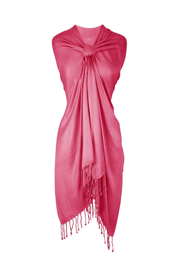 peach couture Hot Pink Pashmina Shawl Wrap Scarf