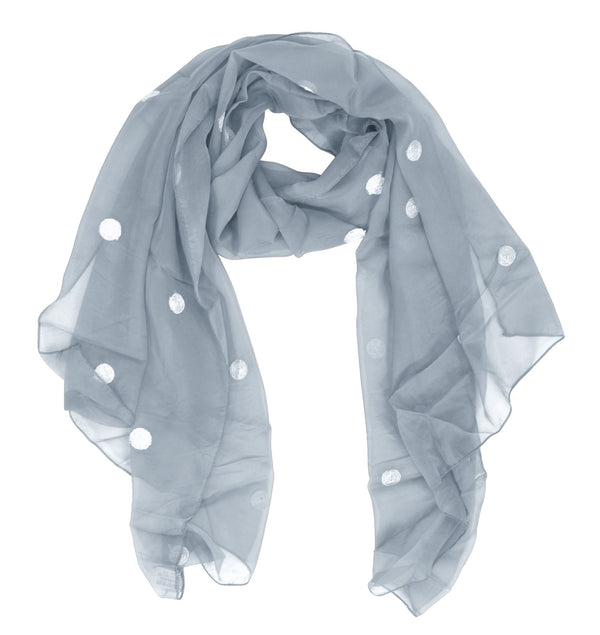 Peach Couture Lightweight Embroidered Summer Scarf