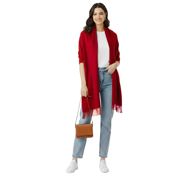 Peach Couture Luxurious Cashmere Pashmina Shawl