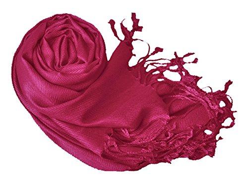 Peach Couture Magenta Pashmina Shawl Wrap Scarf