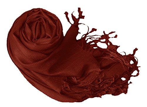 peach couture Maroon Pashmina Shawl Wrap Scarf