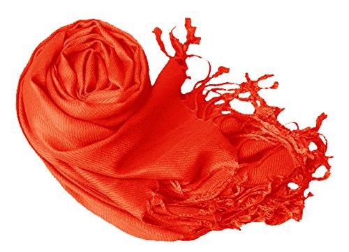 Peach Couture Orange Pashmina Shawl Wrap Scarf