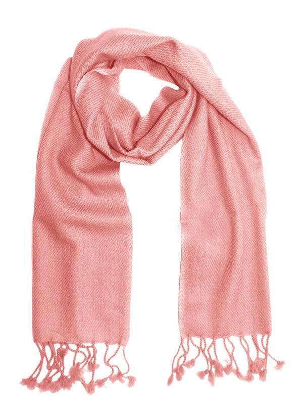 Peach Couture Pure Cashmere Wool Scarf (Unisex)